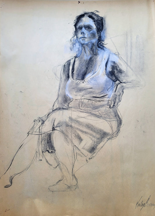 "Drawing of Darlene", 2019, charcoal on paper, 18 x 24 inches