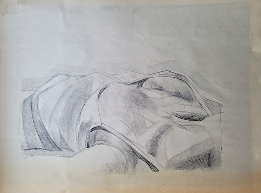 "Body as a Landscape", 2019, charcoal on newsprint, 18 x 24 inches