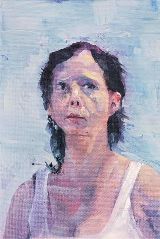 "Darlene", 2019, oil on canvas, 3 x 5 inches